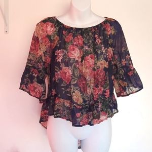 Floral RL Denim & Supply fluttery top